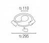 Plafond 3 spots GU10 50W nickel mat - LUNE-5