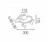 Plafond 3 spots GU10 50W Chrome - STAR-5