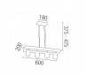 Suspension avec 4 lampes 40W G9 - Alamo