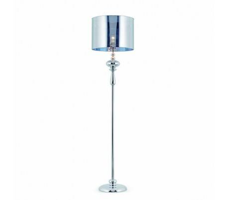 Quo, lampe en métal de pied chromé E27