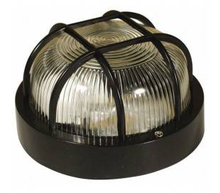 E27 extérieur Applique lampe en ABS noir - RONDO