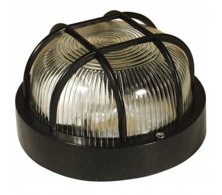 E27 extérieur Applique lampe en ABS noir - RONDO