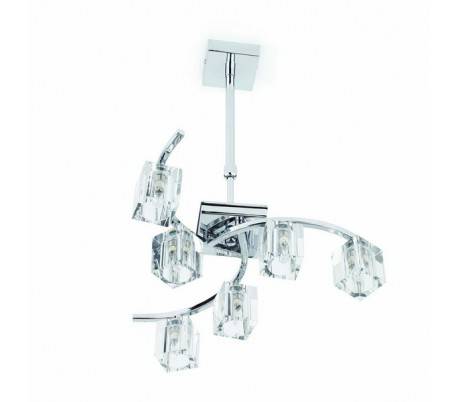 Aspa, lampe téléscopique suspension, en acier et verre , chromé G9