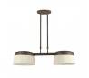 Sac, lampe suspension, metallique, 2 lumières, marron et beige E27