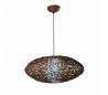 Nest, lampe suspension, en métal et rotin , marron,E27