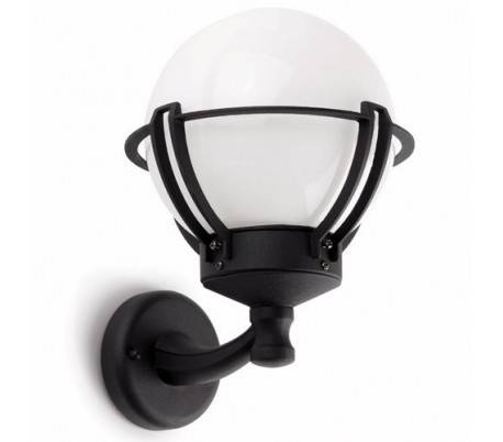 E27 Applique extérieure en aluminium noir - SOL