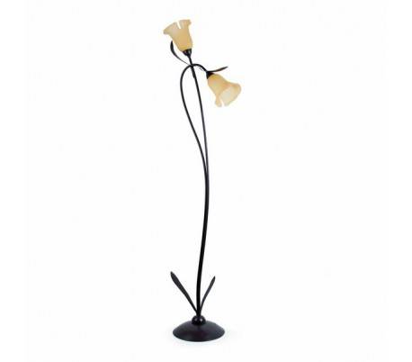 Zafra, lampe de pied en métal et verre et oxyde brun E14