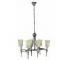 Torino, lampe suspension,. 6 lumières, métal et verre ,G9 marron