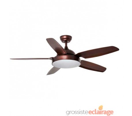 Leyte Ø137Cm Marron Led 24W 5 Pales 