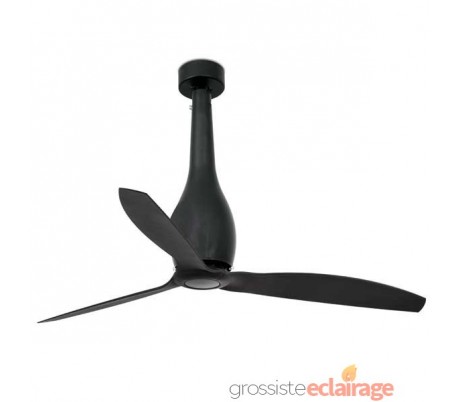 Eterfan Ventilateur De Plafond Noir Mat/Noir Avec 