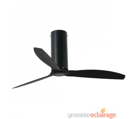 Tube Fan Ventilateur De Plafond Noir Lames Noir 