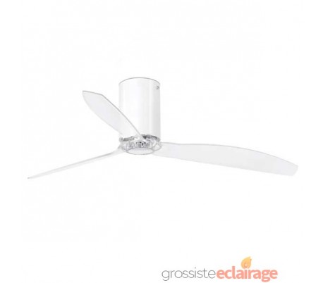 Ventilateur de plafond Faro Mini Tube Fan Ø128 Cms Blanc Brillant 3 Pales 