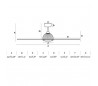 Ventilateur de plafond Faro Grid Ø1320Mm Blanc 3 Pales 