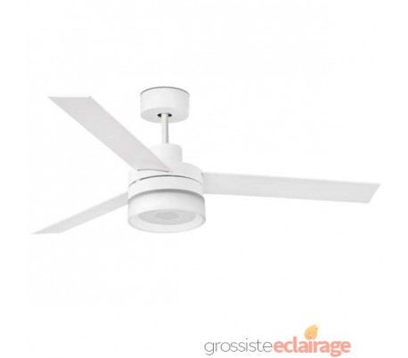 Ventilateur de plafond Faro Ice Ø132 Cms Blanc 3 Pales Avec Haut-Parleur Led 1