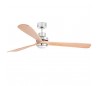 Ventilateur de plafond Faro Lantau-G Ø 168Cms N/M Avec Kit Lumière 3 Pales Pin