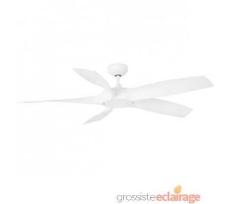 Ventilateur de plafond Faro Cocos Ø137Cms Blanc 5 Pales Led 20W 