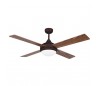 Ventilateur de plafond Faro Icaria Ø132Cm Marron 4 Pales 2Xe27 20W 