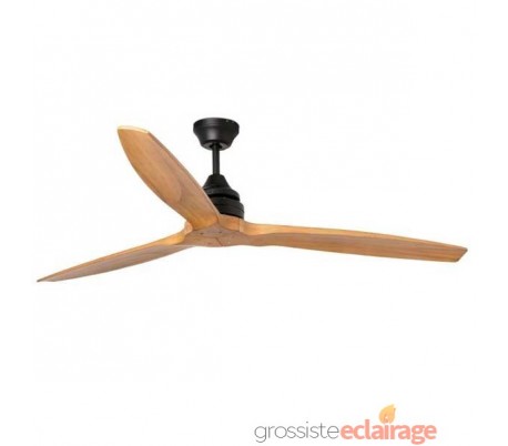 Ventilateur de plafond Faro Alo Ø 152Cm Marron Foncé 3 Pales Pin 