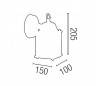 E27 applique murale extérieure en métal brun - P-NUT petite
