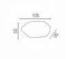 Blister 2 lampes murales LED mur extérieur en polycarbonate gris - AGAR PACK2