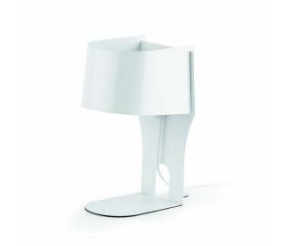 E14 Lampe de table en métal laqué blanc - FOSCO