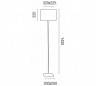 Thana ,lampe en acier de pied blanc E27 
