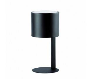 E27 Lampe de table en aluminium et verre noir + orange - DUNCAN