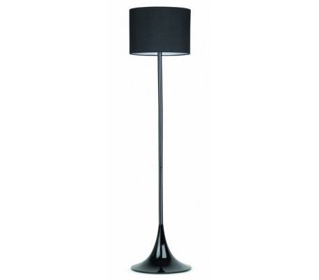 Black, lampe de pied E27 en métal et noir