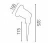 Picket spot GU10 50W en aluminium jardin noir - TONE