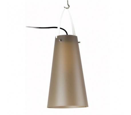 E27 Lampe suspension portable jardin extérieur en aluminium brun - DEXTER