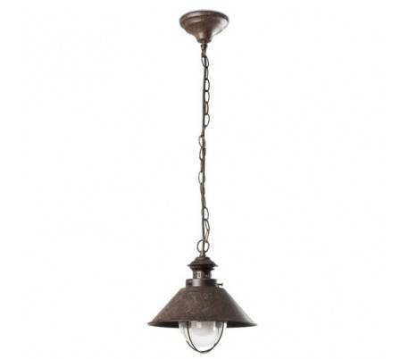E27 1 lumière suspendu de jardin en métal rouillé - NAUTICA grand