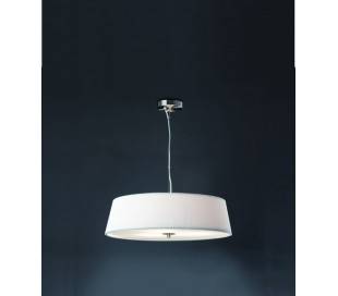 Prosa, lampe suspension, metal-textil, blanc E27