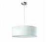 Seven, lampe suspension, 50 cms., PVC blanc textil E27