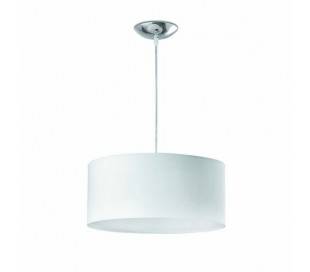 Seven, lampe suspension, 40 cm., textil et PVC blanc E27
