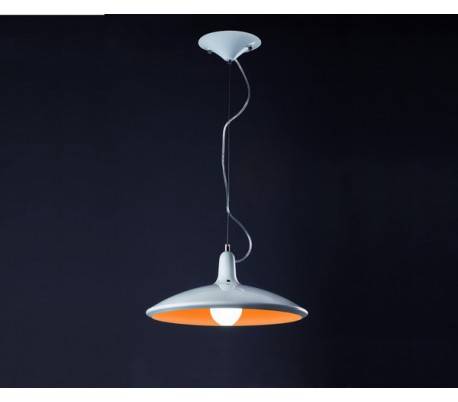 Focus, lampe suspension, en métal E27 blanc