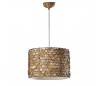 Mirlo, lampe suspension, de fer et rotin , marron E27