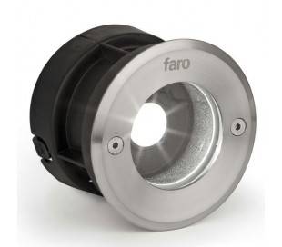 Lampe LED à encastrer jardin en acier de couleur nickel mat - LED-18