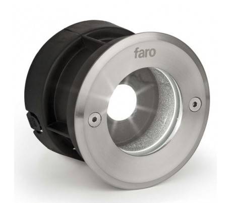Lampe LED à encastrer jardin en acier de couleur nickel mat - LED-18