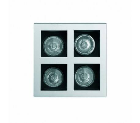 Onyx-4 gris aluminium GU10 Spot couverture