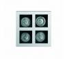 Onyx-4 gris aluminium GU10 Spot couverture