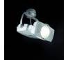 Downlight 150W photons suspension en aluminium et verre intérieur G12 Blanc