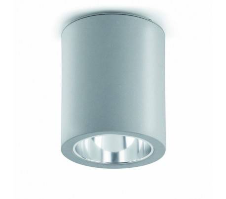 Downlight pour surface intérieure pot-1 gris aluminium E27
