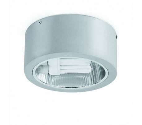 Downlight pour surface intérieure pot-2 gris aluminium E27