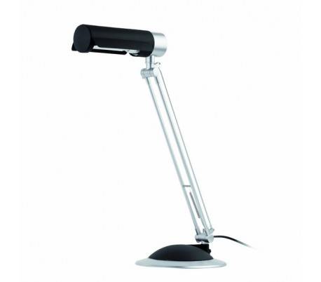 Lampe de bureau en aluminium et intérieur en PVC noir ELBA E27