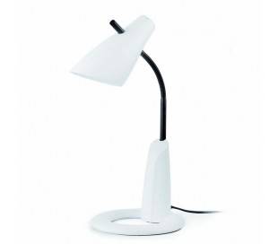 Lampe de bureau ZEUS PVC intérieur blanc E27 flexo