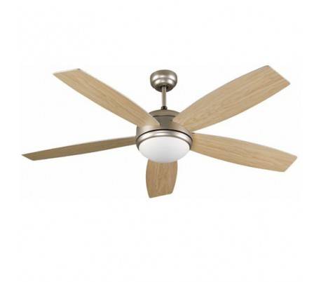 Ventilateur au plafond Matt nickel avec des voix de modèle de lumière