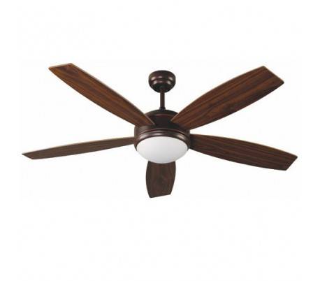 Ventilateur de plafond avec lumière chant modèle brun