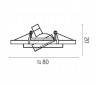 Kit Zamac pour blister GU10 mobilier blanc Downlight intérieur