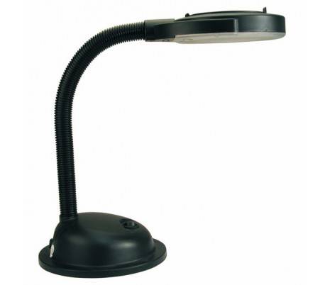 PVC loupe Lampe de bureau lentille en verre pour l'intérieur noir G10