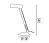 Lampe de bureau en aluminium et intérieur en PVC noir ELBA E27